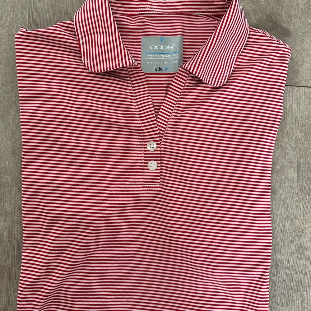 OOBE Hydrochill Short Sleeve Polo Shirt Women’s size medium Golf athletic tennis - Picture 11 of 15